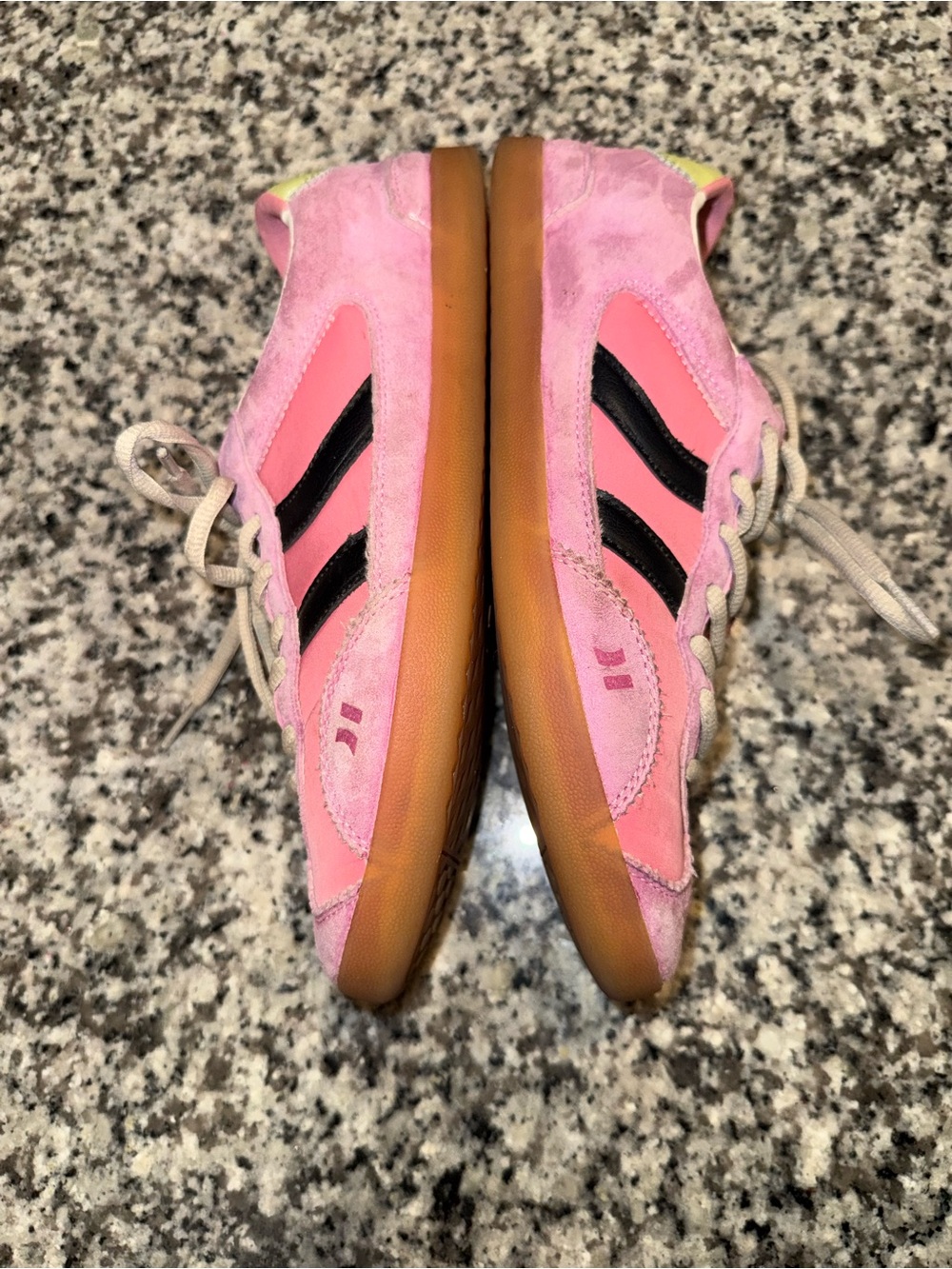 Coolway Pink Suede Sneakers with Black Stripes